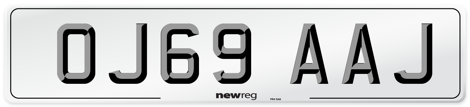 OJ69 AAJ Number Plate from New Reg
